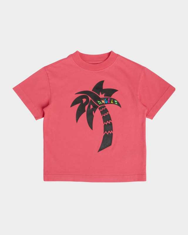 Girl's Palm Tree Graphic T-Shirt, Size 4-12